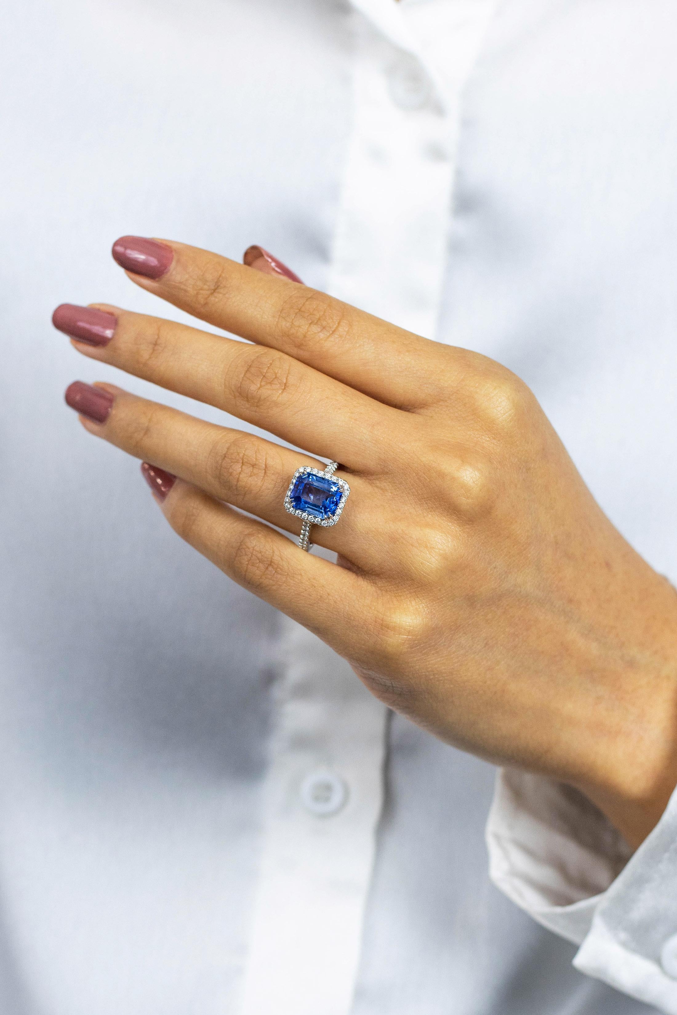 best nail color for sapphire ring