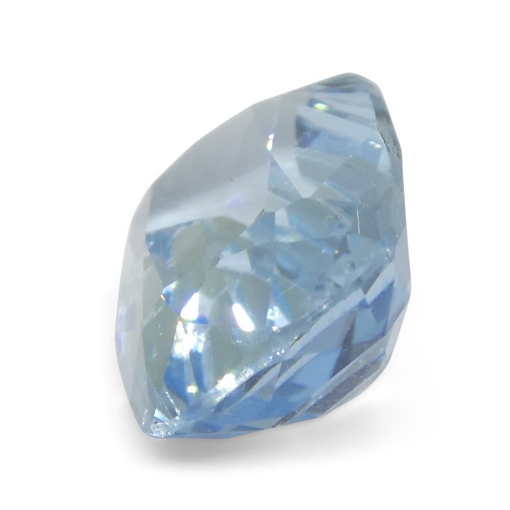 4.88ct Cushion Blue Aquamarine from Brazil For Sale 7
