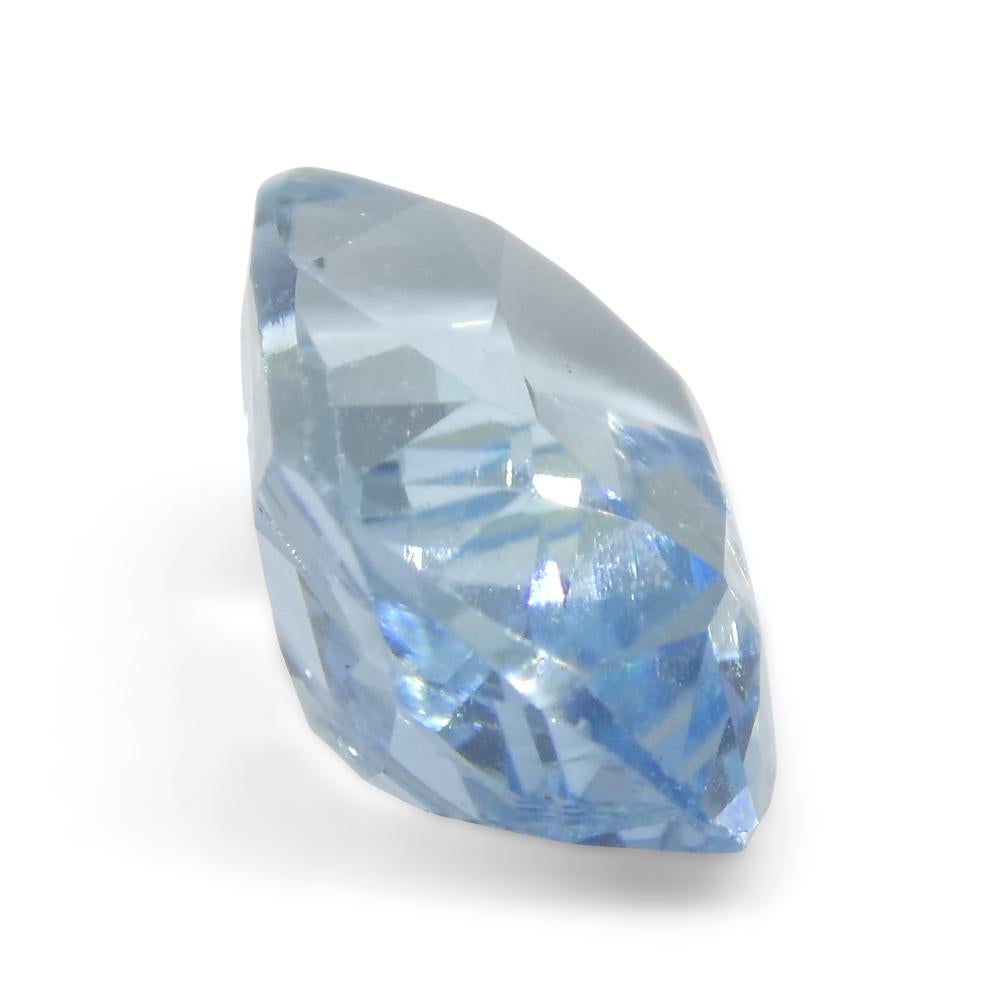 4.88ct Cushion Blue Aquamarine from Brazil In New Condition For Sale In Toronto, Ontario