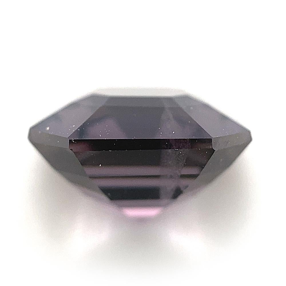 4.88ct Octagonal/Emerald Cut Grey Purple Spinel GIA Certified Unheated For Sale 4