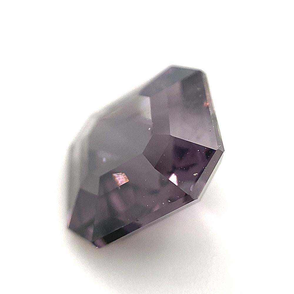 4.88ct Octagonal/Emerald Cut Grey Purple Spinel GIA Certified Unheated For Sale 7