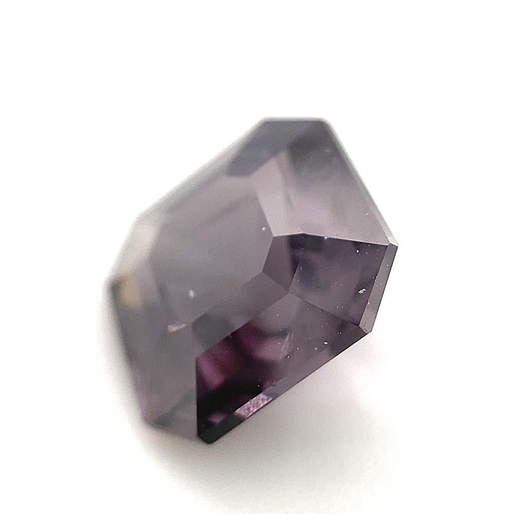 4.88ct Octagonal/Emerald Cut Grey Purple Spinel GIA Certified Unheated For Sale 8