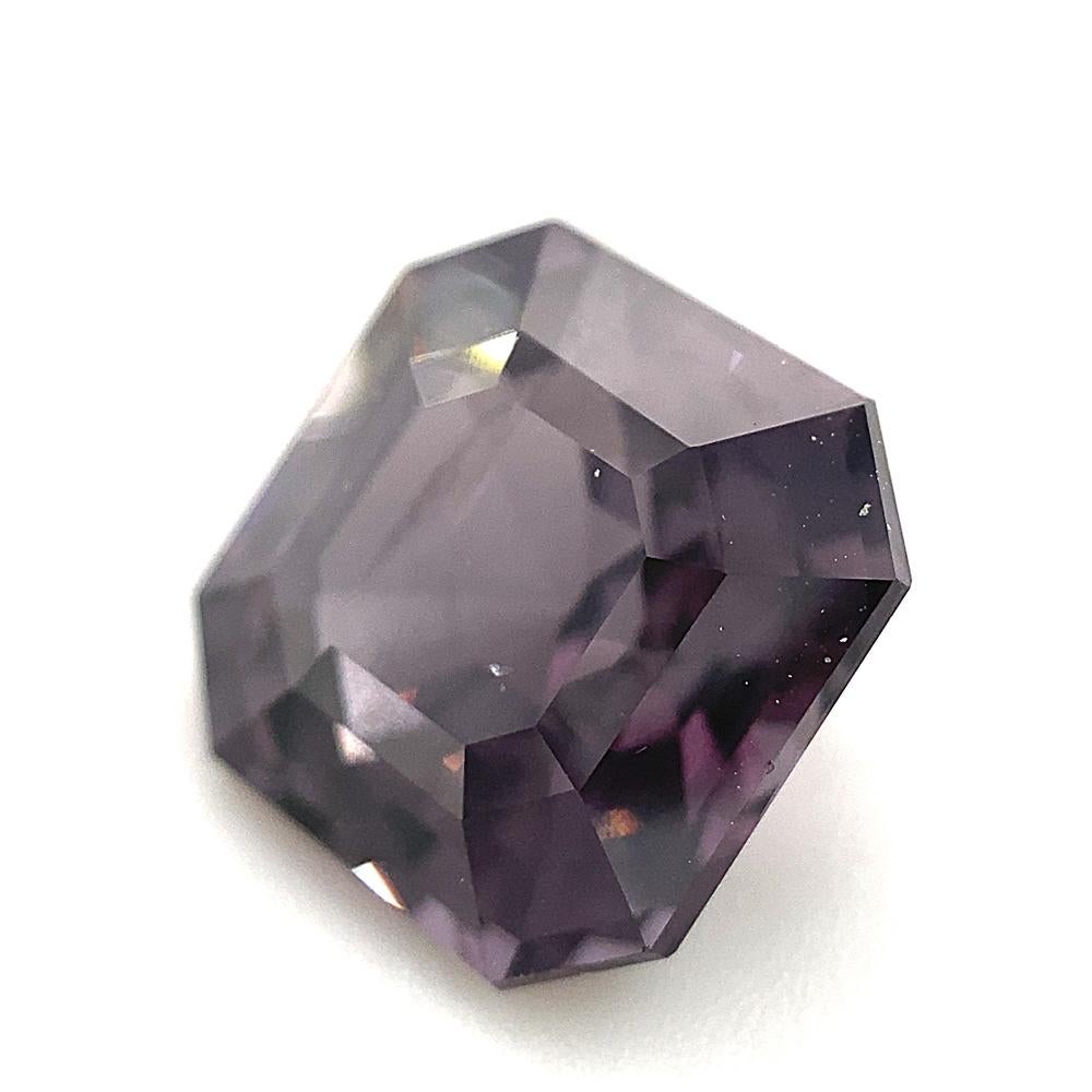 4.88ct Octagonal/Emerald Cut Grey Purple Spinel GIA Certified Unheated For Sale 9