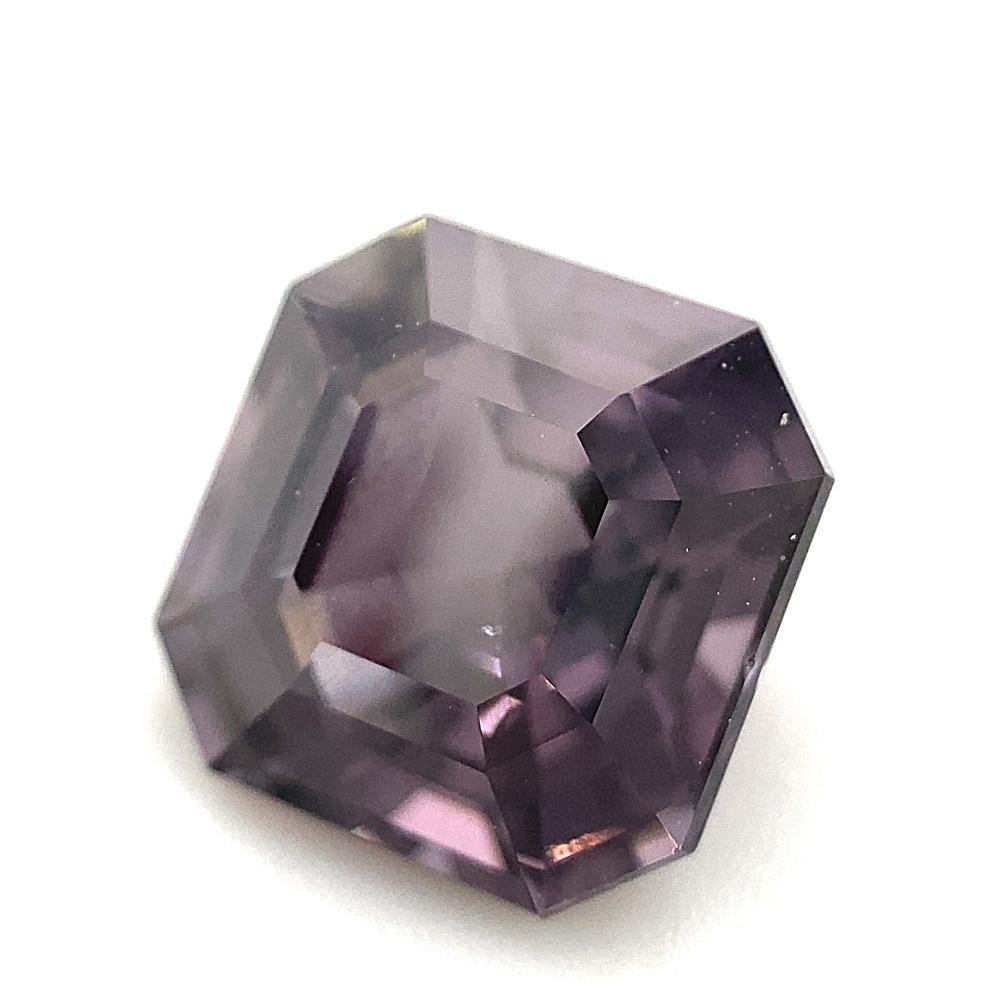 4.88ct Octagonal/Emerald Cut Grey Purple Spinel GIA Certified Unheated For Sale 10
