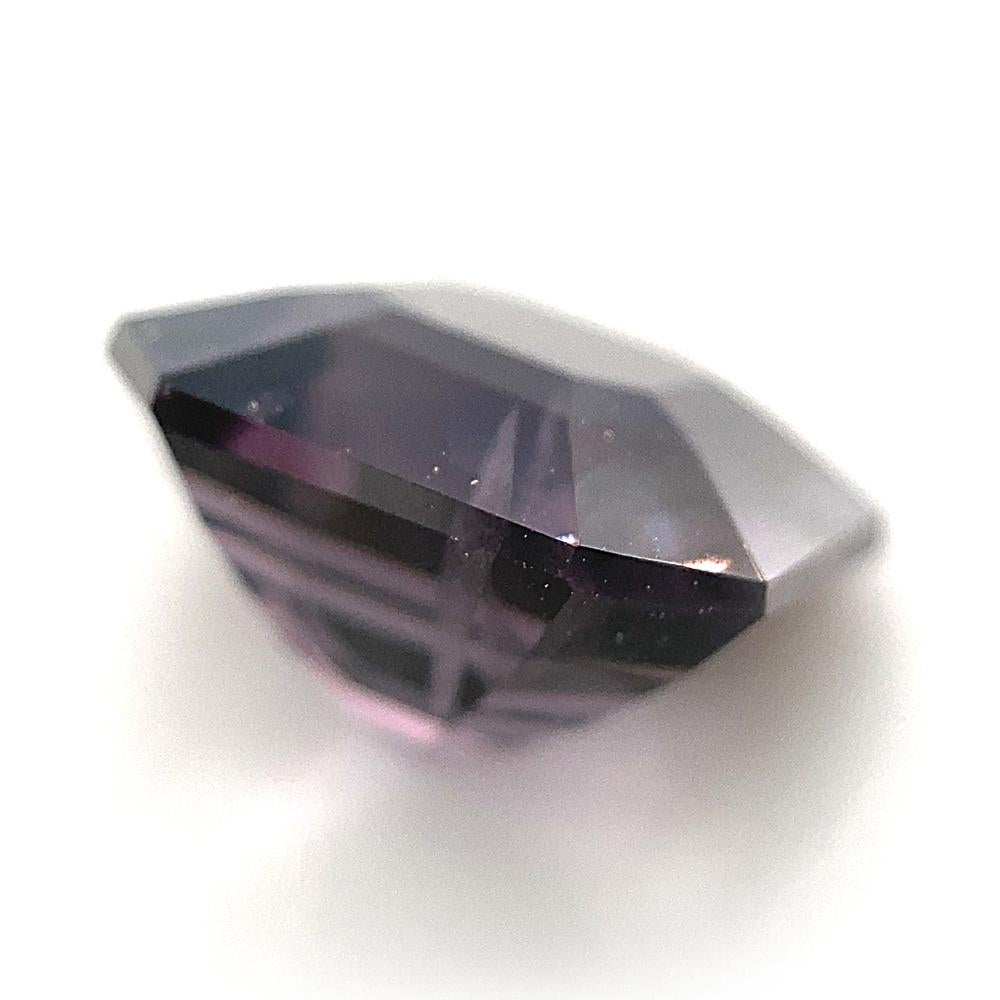 4.88ct Octagonal/Emerald Cut Grey Purple Spinel GIA Certified Unheated For Sale 3