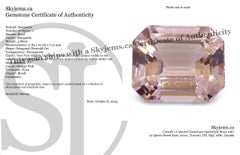 4.88ct Octagonal/Emerald Cut Orangy Pink Morganite