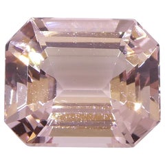 4.88ct Octagonal/Emerald Cut Orangy Pink Morganite