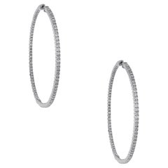 4.89 Carat Diamond Large Hoop Earrings 4.89 Carat Diamond Large Hoop Earrings