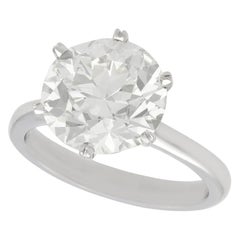 4.89 Carat Diamond Solitaire Engagement Ring in Platinum