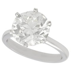4.89 Carat Diamond Solitaire Engagement Ring in Platinum