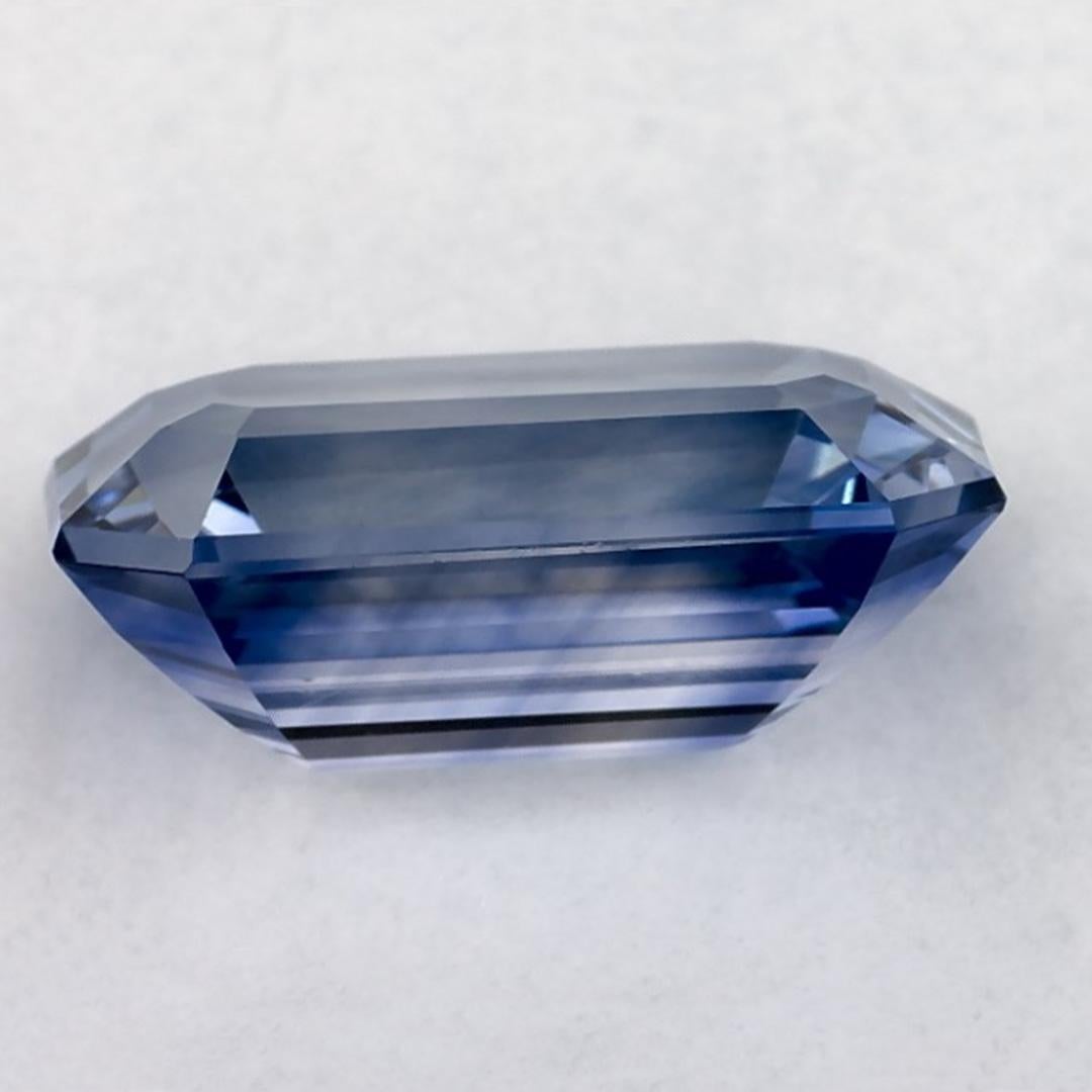 Pierre précieuse taille octogonale saphir bleu 4.89 carat Neuf - En vente à Fort Lee, NJ