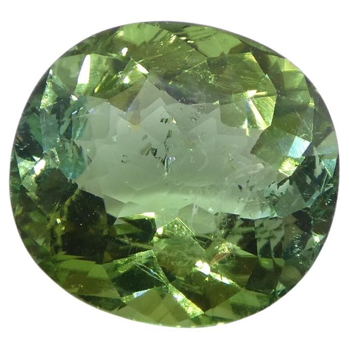 4.89ct Cushion Green Tourmaline from Brazil For Sale