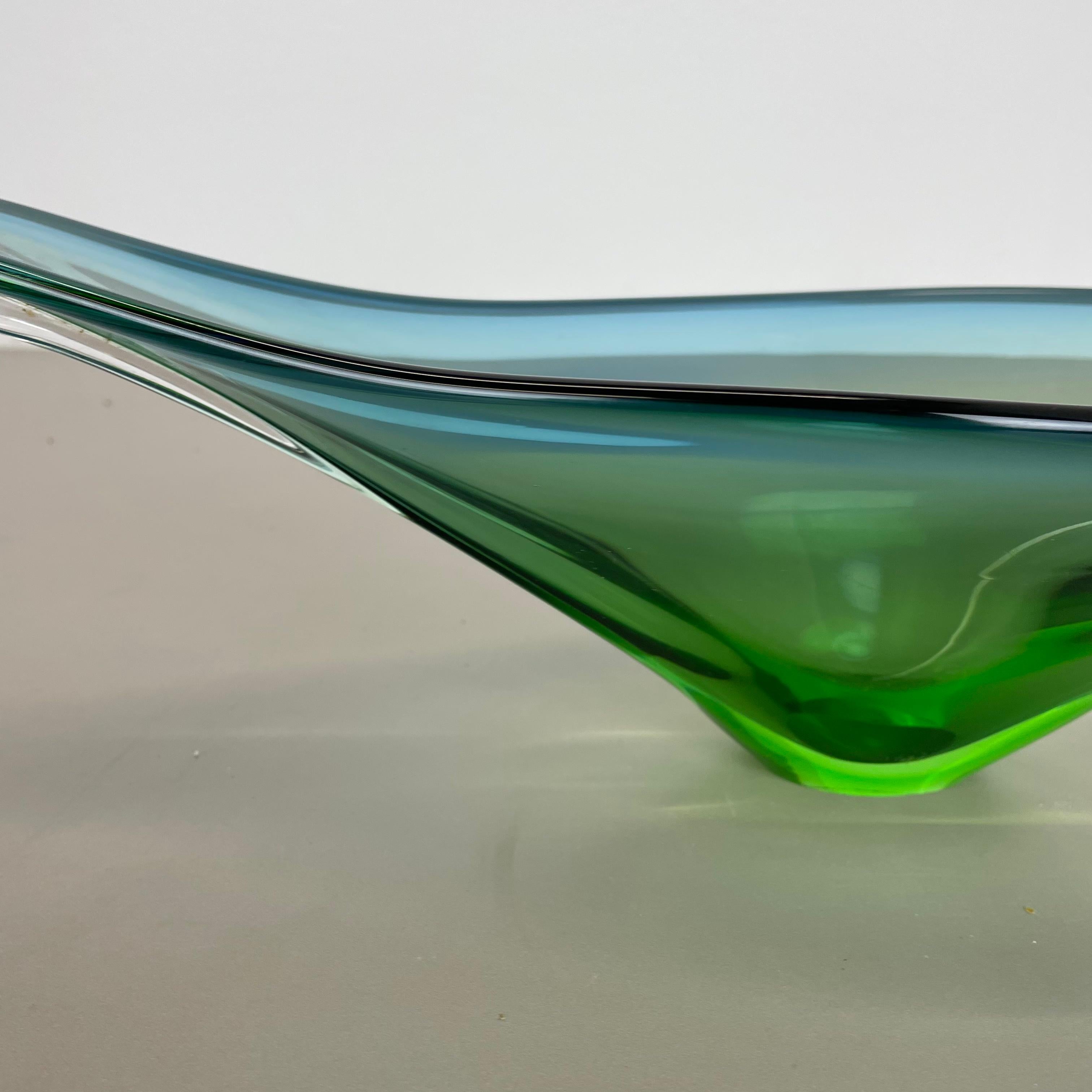 48cm Glass Bowl Shell Centerpiece by Flavio Poli Attrib., Murano, Italy, 1970s 5