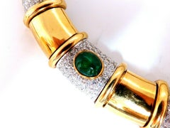 48 Carat Natural Emeralds Ruby Sapphire Diamonds Statement Necklace 18 Karat