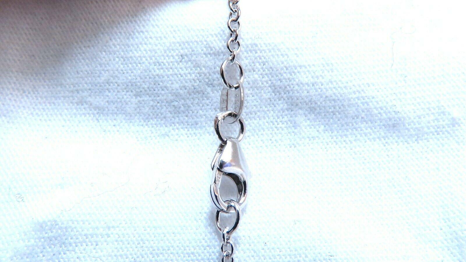 Women's or Men's .48ct Natural Pear Diamonds Drop Pendant Necklace 14kt Dangle For Sale