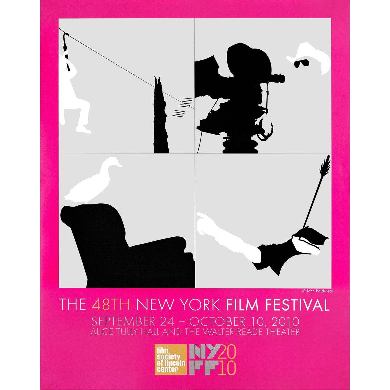 Original 2010 U.S. poster by John Baldessari for the 1963 festival New York Film Festival. Fine condition, rolled. Please note: the size is stated in inches and the actual size can vary by an inch or more.
 