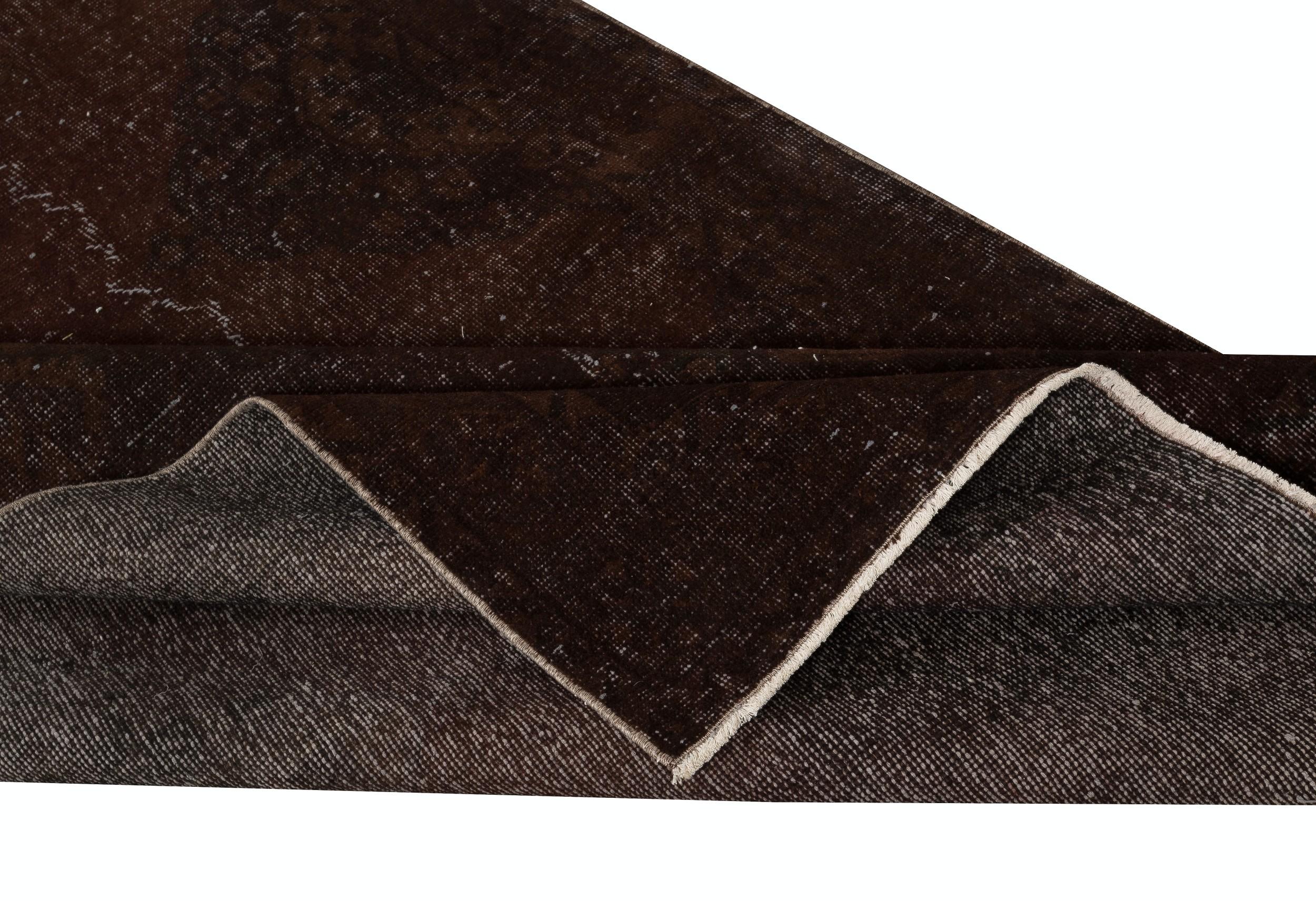 Moderno Runner per corridoio marrone 4.8x12.5 Ft. Tappeto da cucina. Tappeto Corridoio fatto a mano. Tappeto per scale in vendita