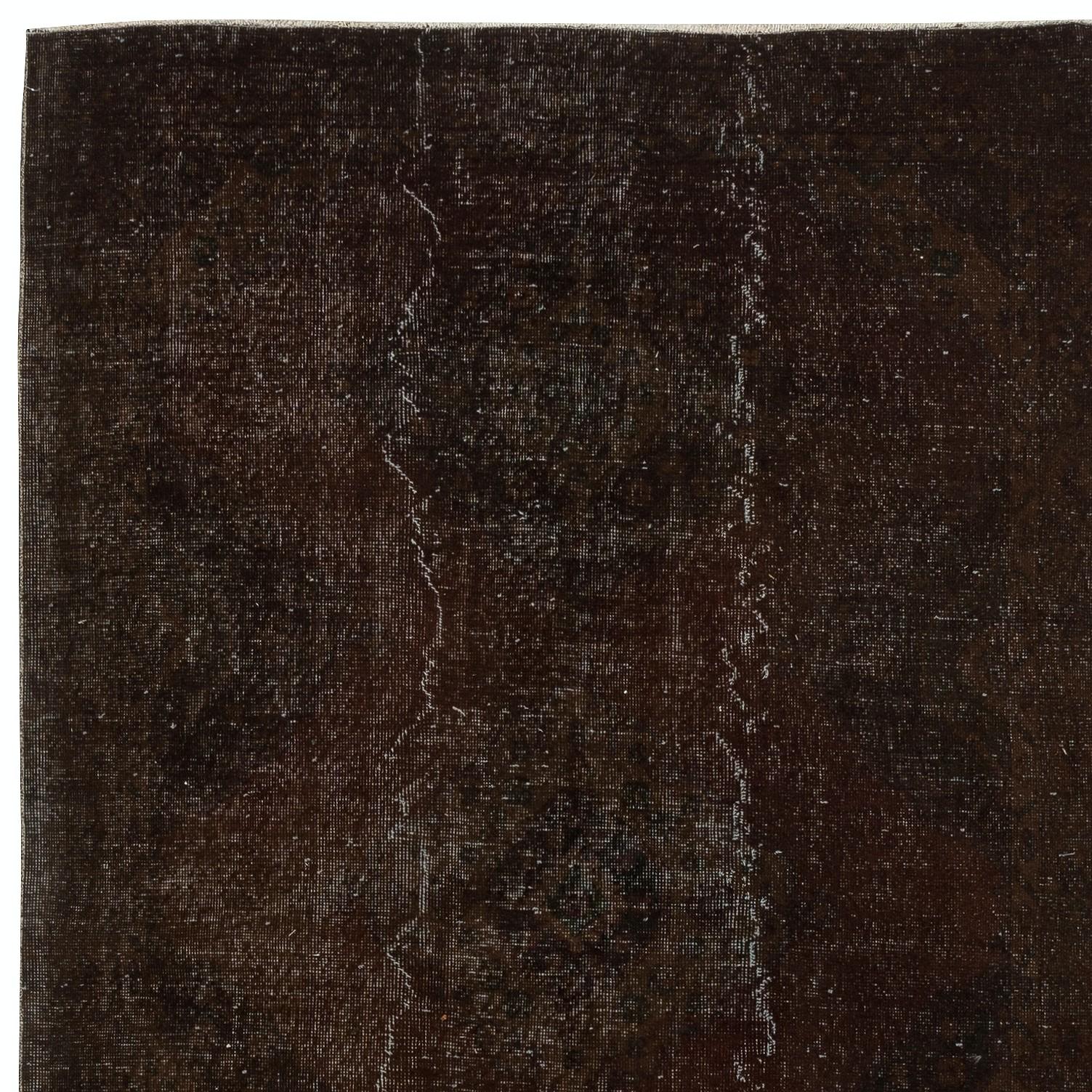 Turco Runner per corridoio marrone 4.8x12.5 Ft. Tappeto da cucina. Tappeto Corridoio fatto a mano. Tappeto per scale in vendita