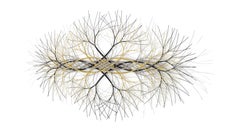 48"x25" Metal Wall Sculpture in Stainless, Bronze, and Brass #756