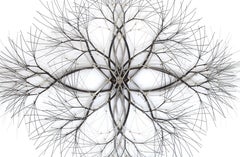 48"x48" Metal Wall Sculpture in Stainless and Bronze #778