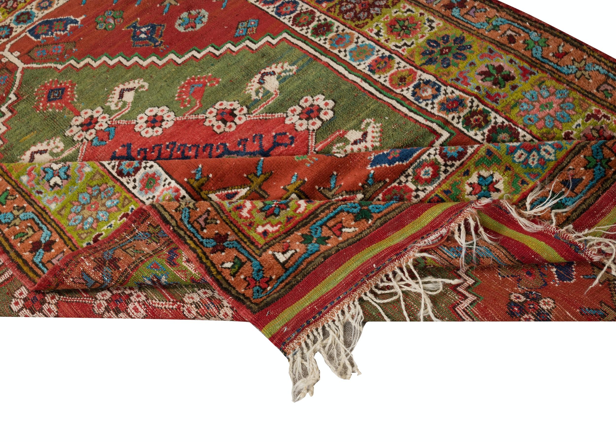 Rustic 4.8x6 Ft Antique Dazkiri Rug, West Central Anatolia, Ca 1920 For Sale