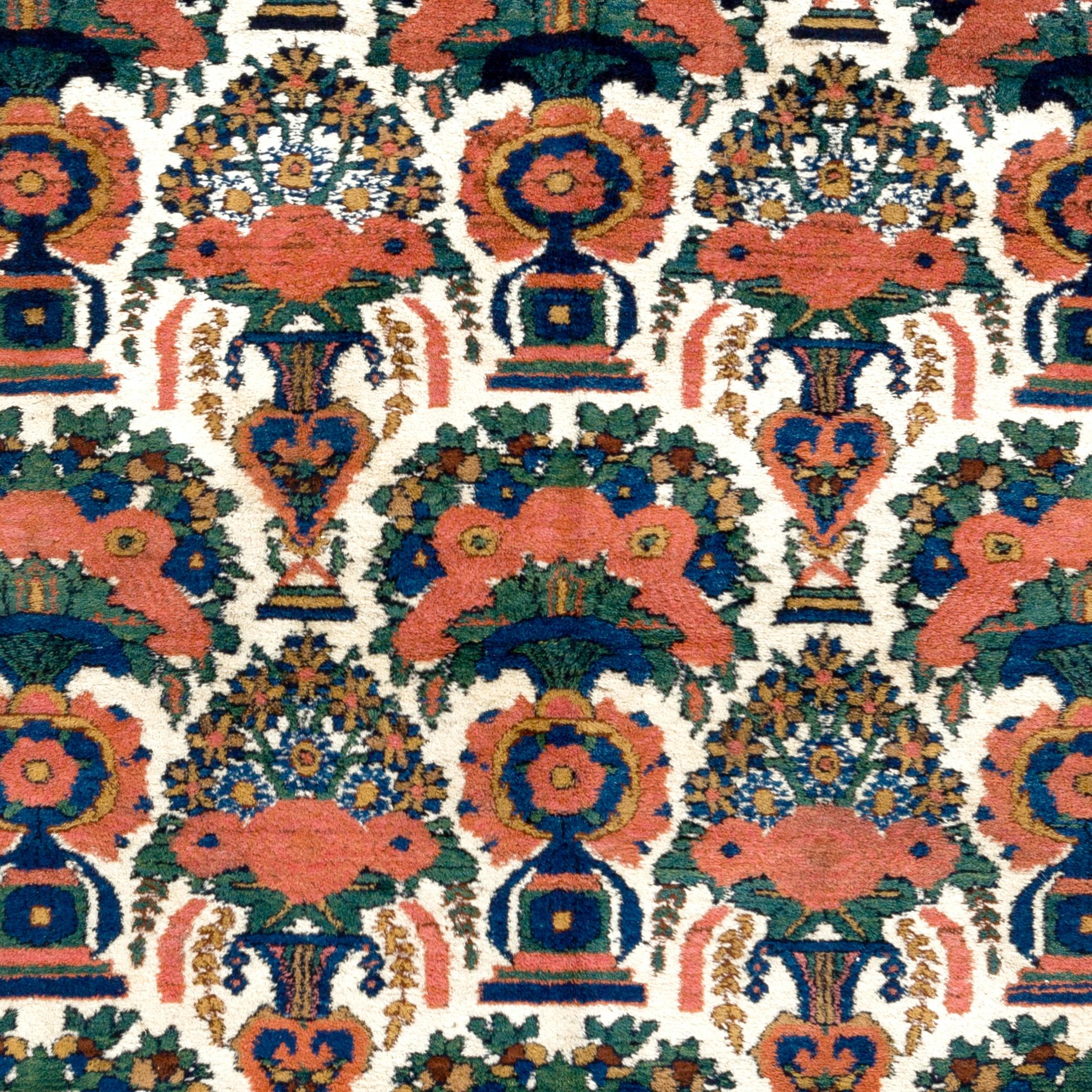 Antiker persischer Afshar-Teppich mit 4,8x6.3 Fuß, ausgezeichneter Originalzustand (Persisch) im Angebot