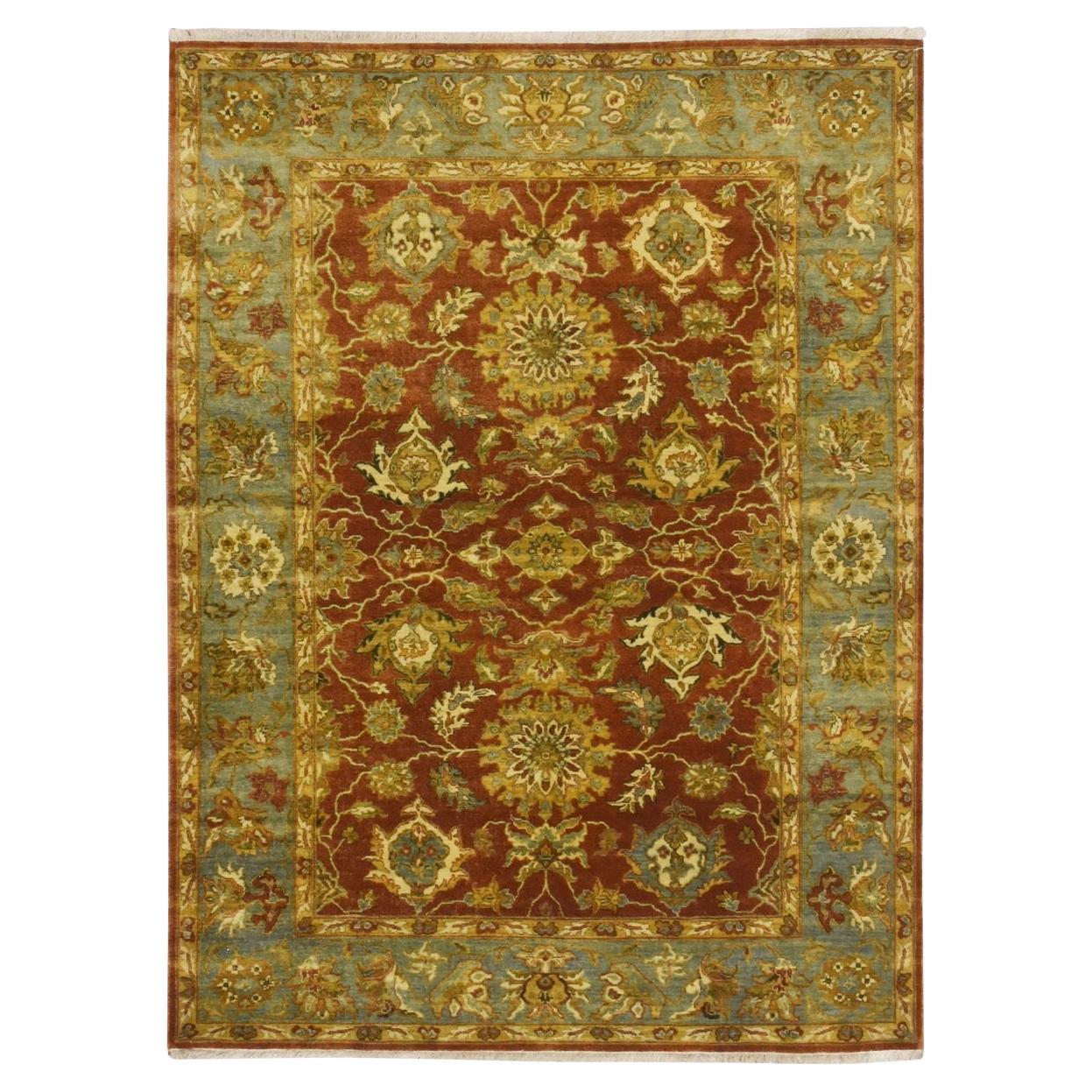 4
8 "x6
4" Rot Lamani Collection mit großen Blumenmotiven Wolle handgeknüpft Teppich