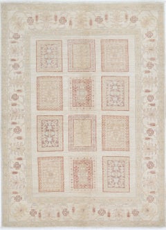 4.8x6.7 ft Hand Knotted Turkish Area Rug for Living Room Decor. 100% Wool