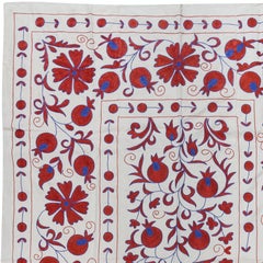 4.8x7.2 ft Crochet Wall Hanging. Silk Embroidery Bed Cover. Handmade Tapestry