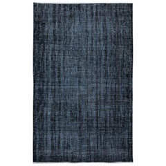 4.8x7.3 Ft Black Handmade Turkish Rug for Living Room, Dining Room & Kids Room