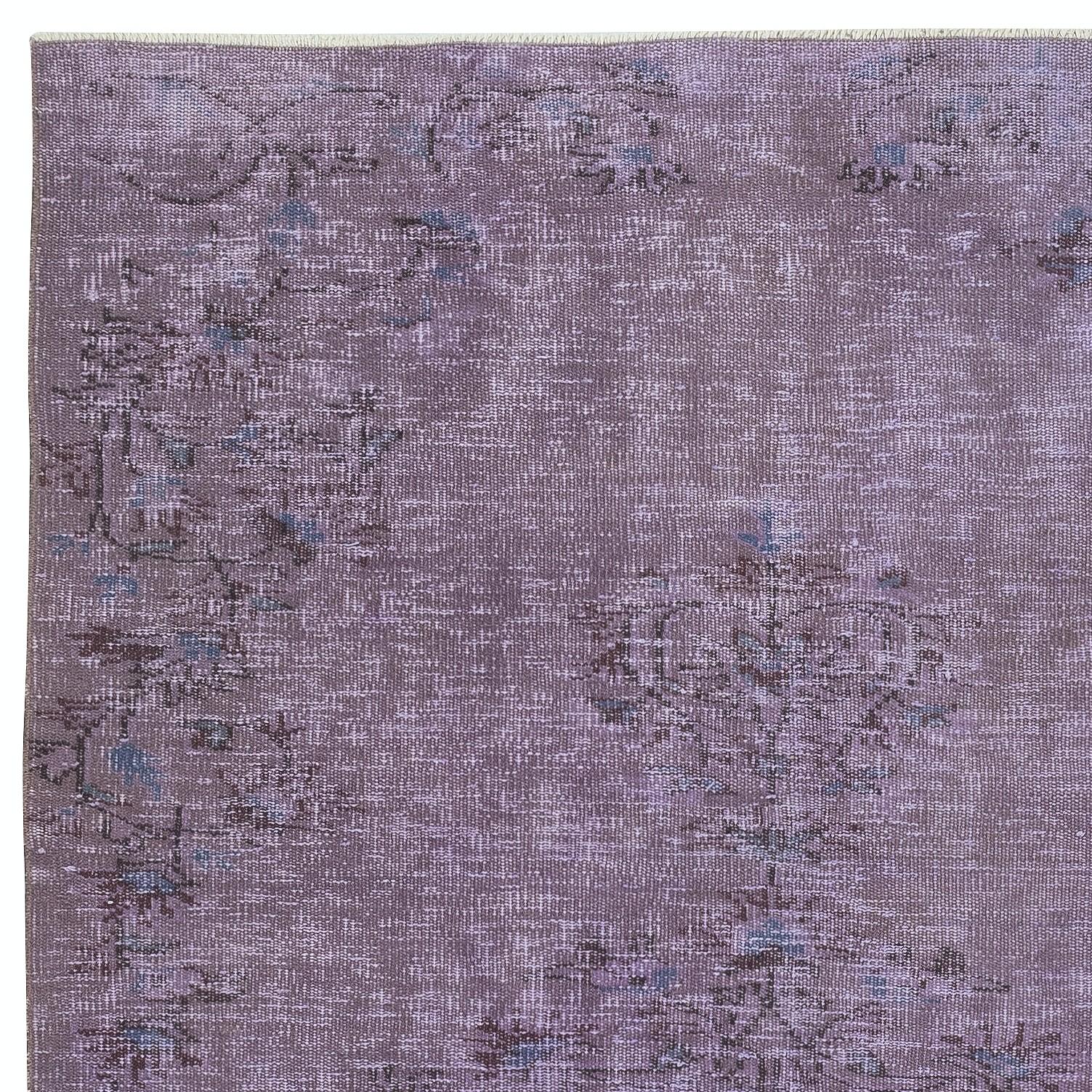 4.8x7.6 Ft Handmade Anti-bakterielle lila Farbe Hand geknüpft türkischen Bereich Teppich (Türkisch) im Angebot
