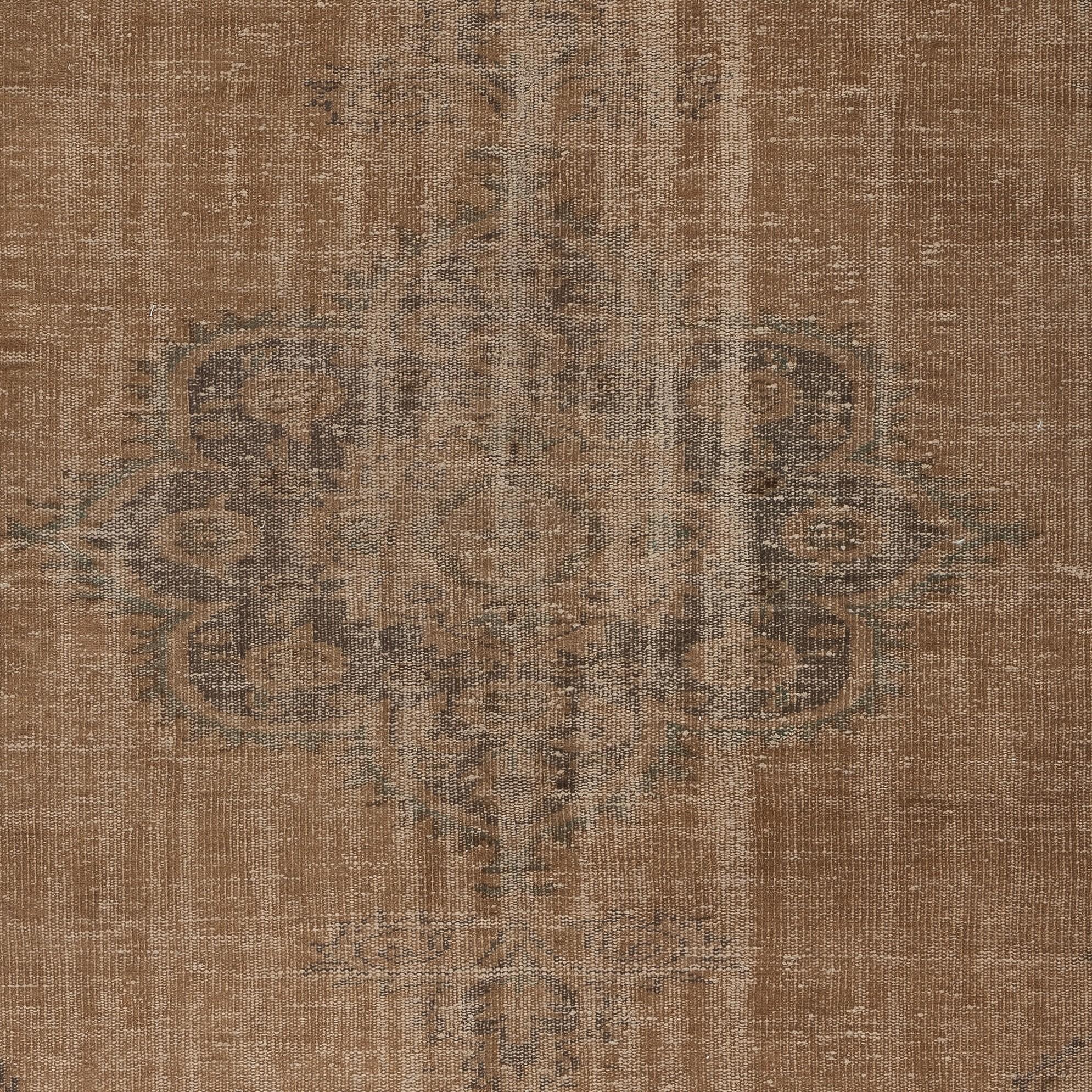 Alfombra turca hecha a mano de 4,8x8,2 pies. Alfombra vintage marrón teñida de rojo para el salón Turco en venta