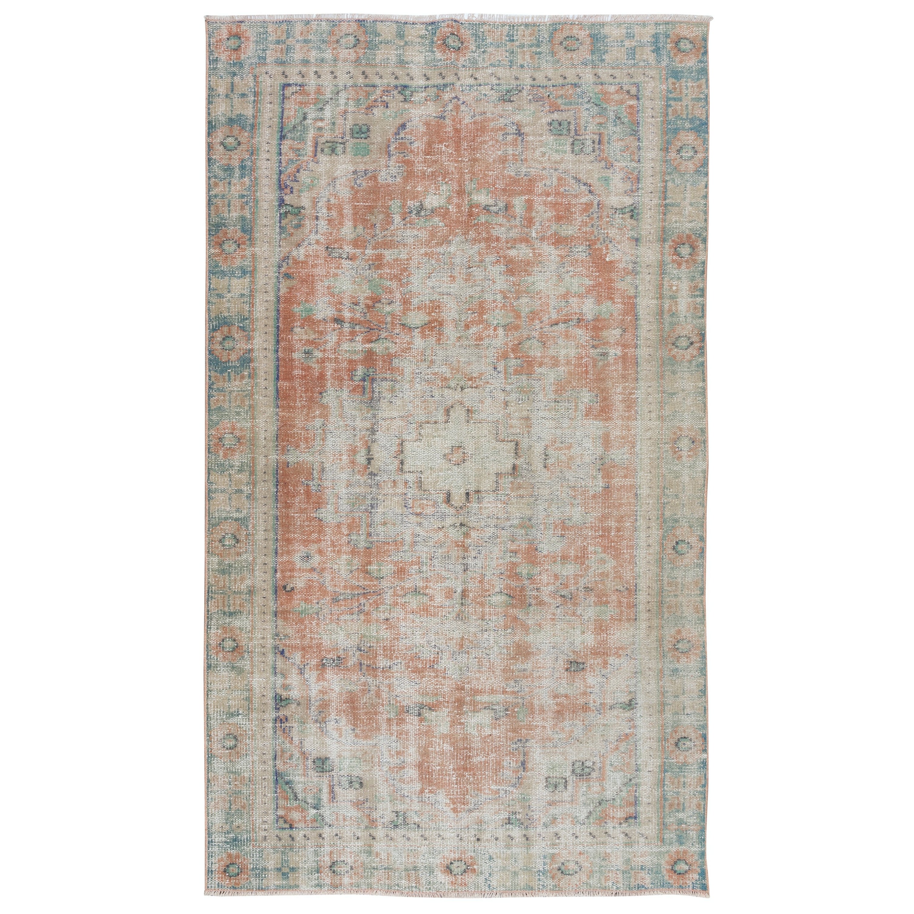 4,8x8,3 Ft Shabby Chic Vintage Handgefertigter Anatolischer Teppich für Bauernhaus-Dekor