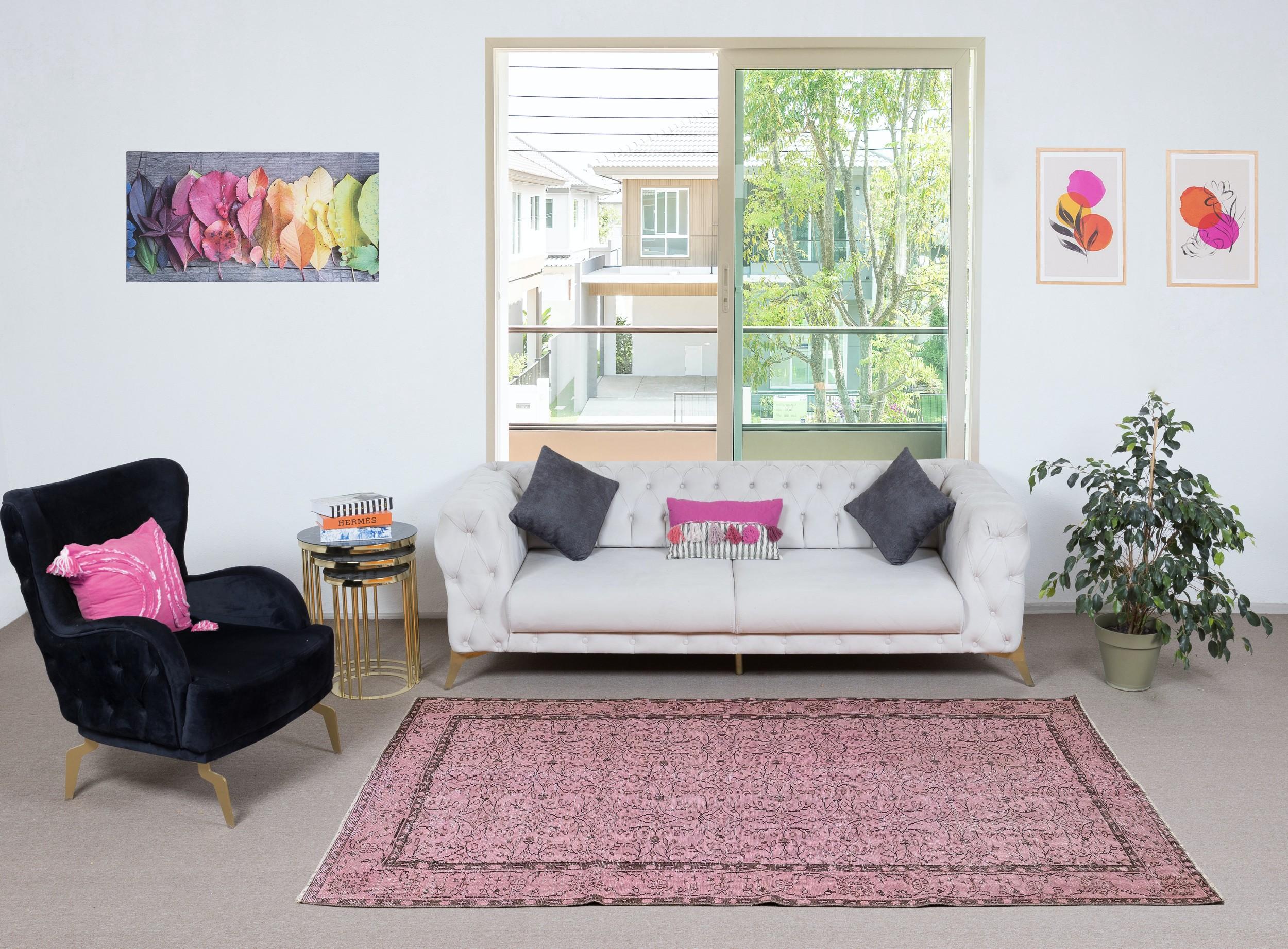 Our over-dyed rugs are all hand-knotted vintage pieces that are recreated in our workshop to cater to a wider range of interior design choices from modern to coastal, from industrial to rustic/cottage. These 50 to 70 year-old rugs were hand-knotted