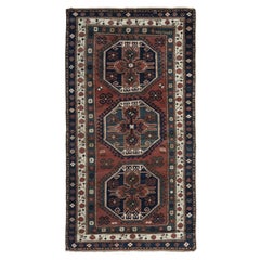 4.8x8.8 Ft Antique Armenian Lambolo - Lori Pambak Kazak Rug, Dated 1905 4.8x8.8 Ft Antique Armenian Lambolo - Lori Pambak Kazak Rug, Dated 1905