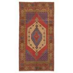 4,8x9 Ft Einzigartiger türkischer Vintage-Wollteppich, traditioneller alter handgefertigter Teppich, Unikat