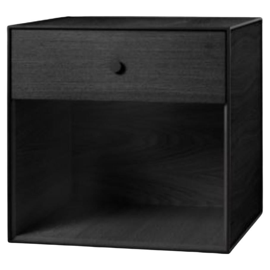 49 Black Ash Frame Box with 1 Drawer by Lassen For Sale