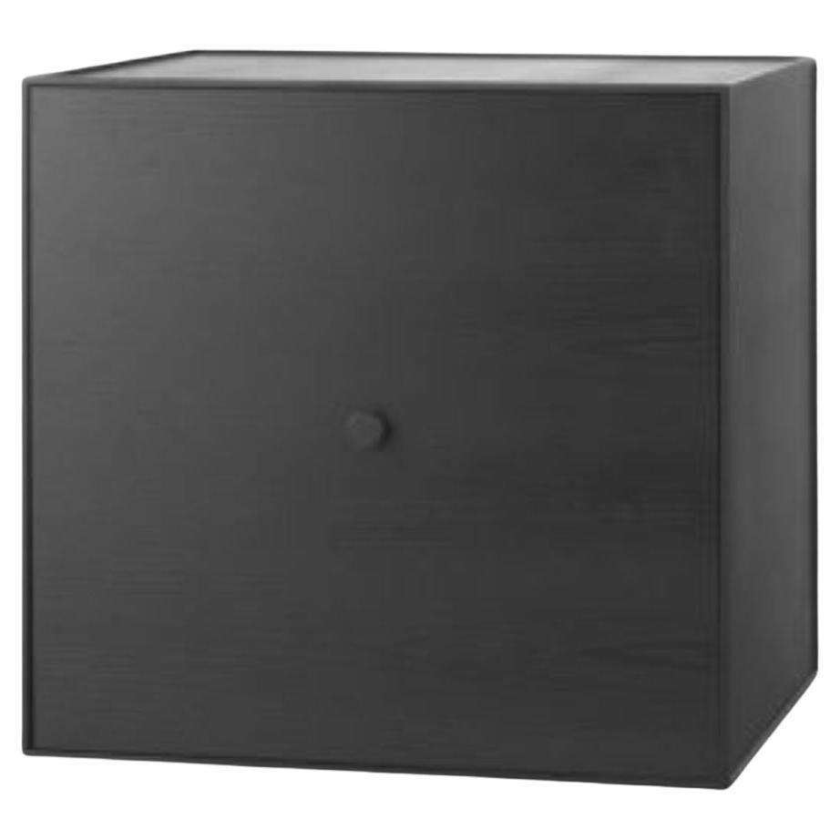 49 Black Ash Frame Box with Door / Shelf by Lassen For Sale