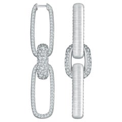 4.9 Carat Diamonds 18 Karat White Gold Transformer Earrings "Sahara" by D&A