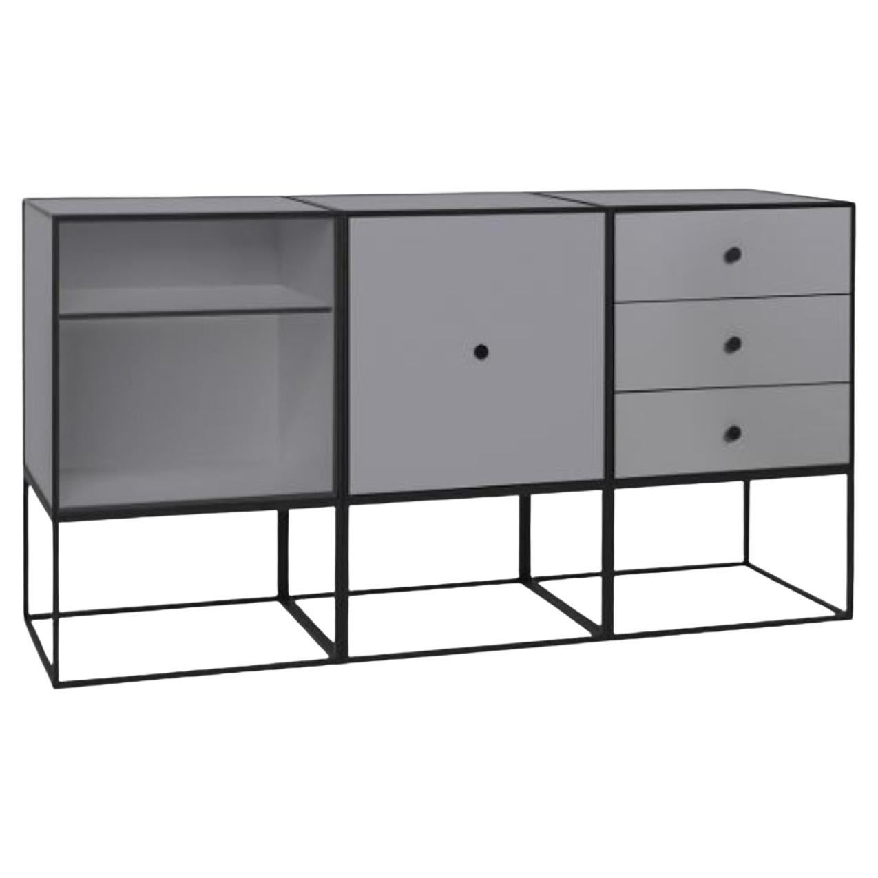 49 Dark Grey Frame Sideboard Trio by Lassen