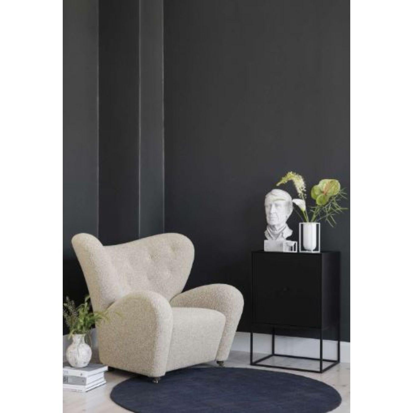 Modern 49 Dark Grey Frame Sideboard with 1 Drawer by Lassen For Sale