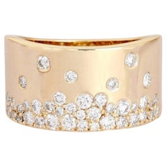 49 Diamants Bague Cigare en or jaune 14K (ou 18k sur demande)