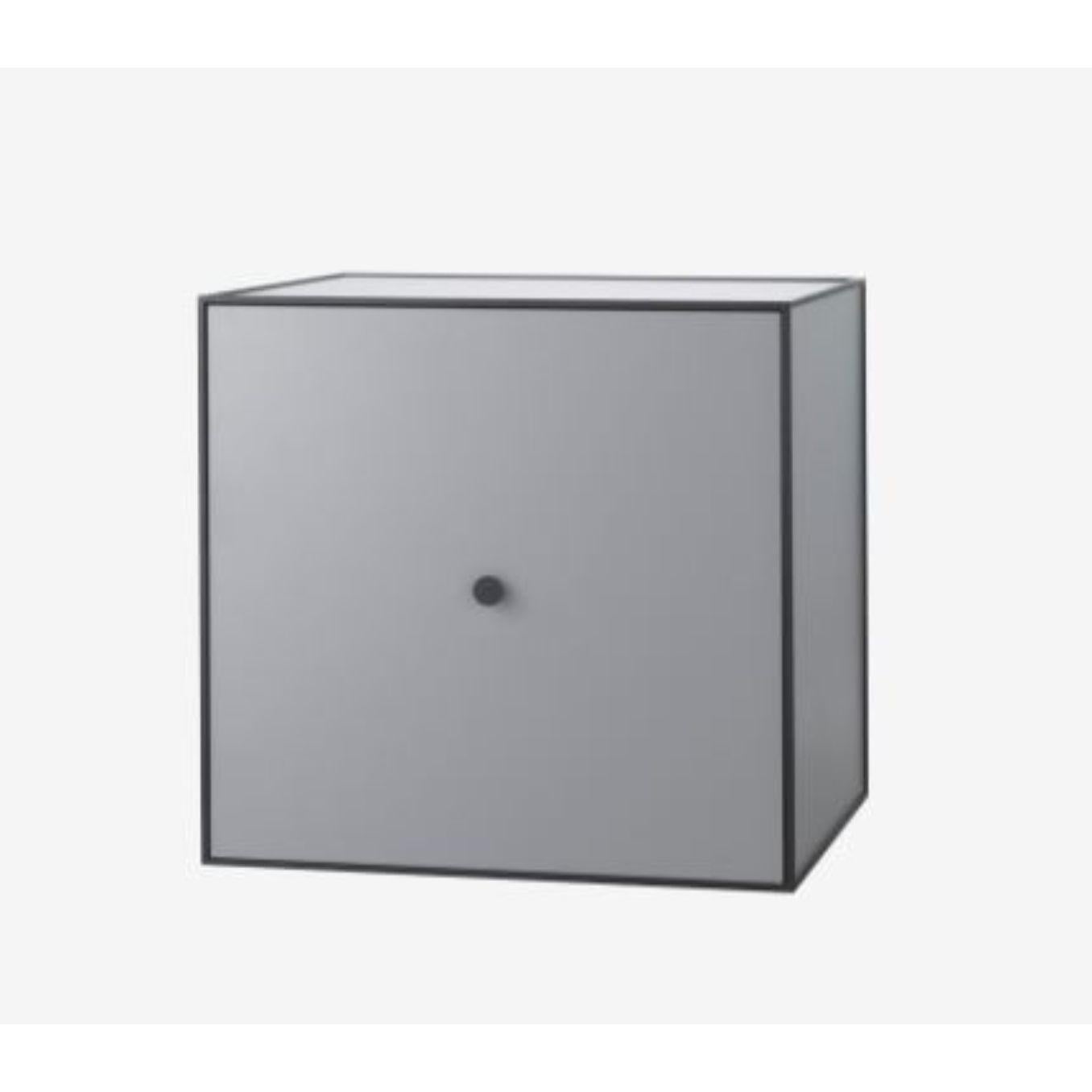 Modern 49 Light Grey Frame Box with Door / Shelf by Lassen For Sale