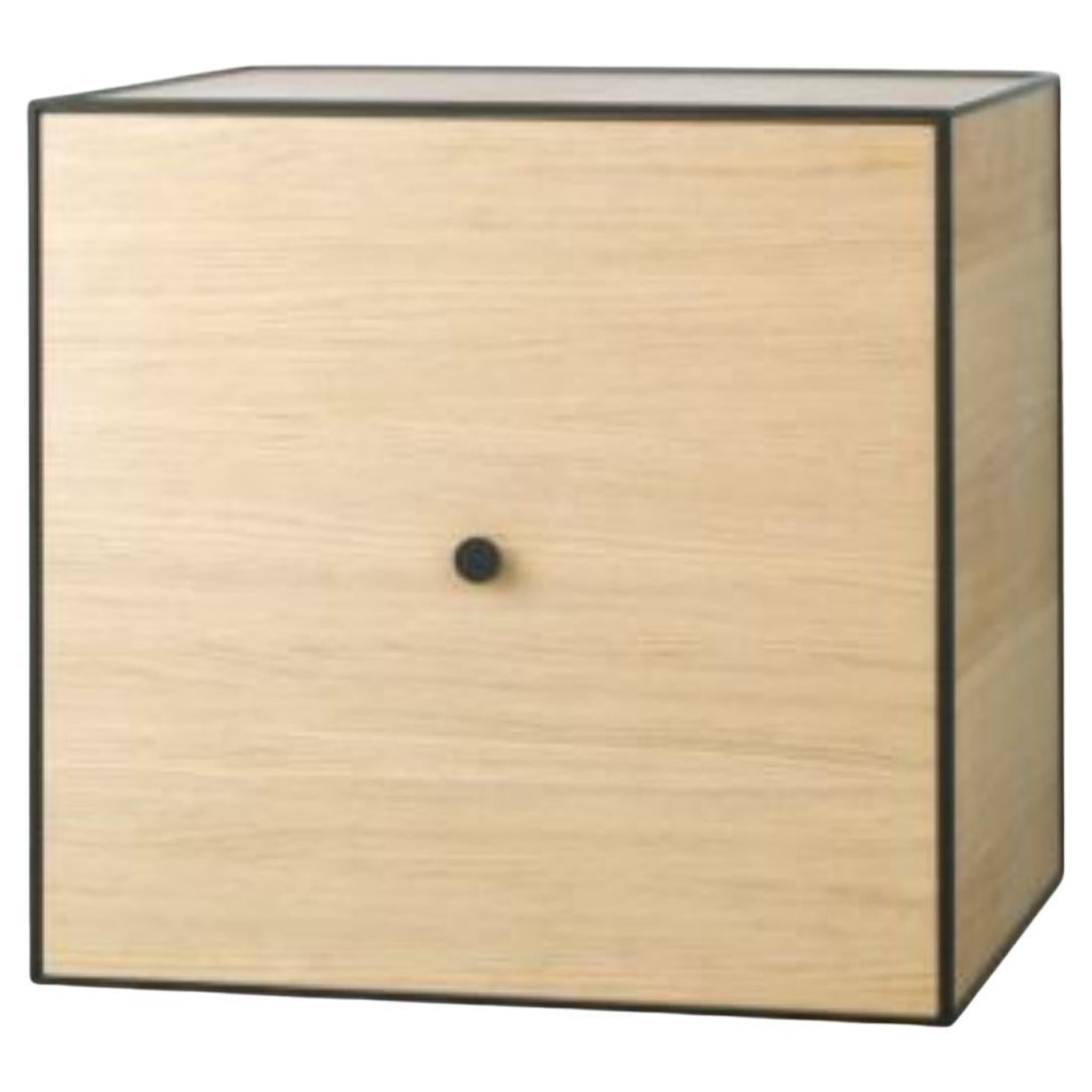 49 Oak Frame Box with Door / Shelf by Lassen For Sale