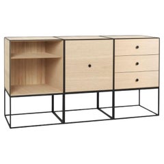 49 Eichengestell-Sideboard Trio von Lassen