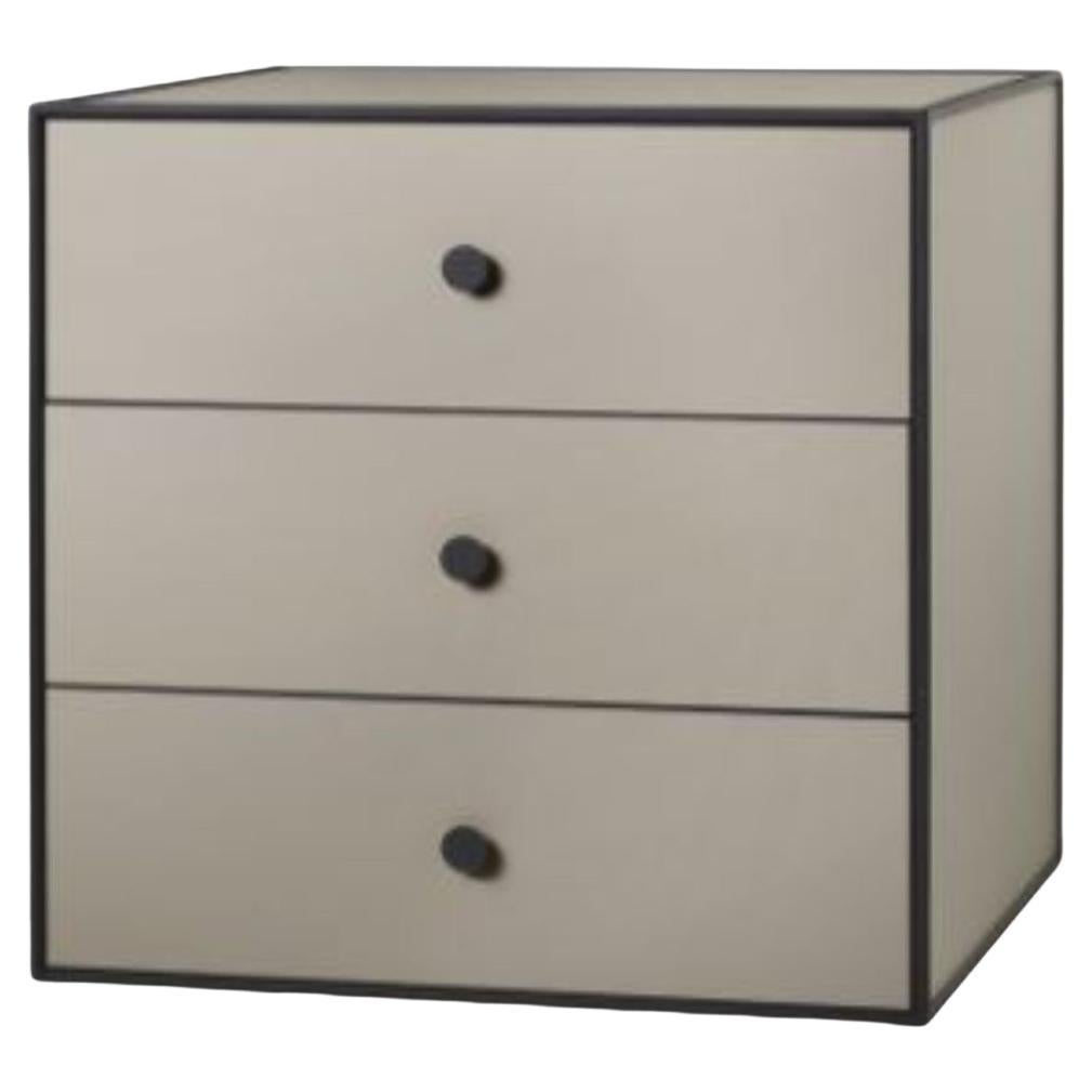 49 Sand Frame Box with 3 Drawer by Lassen