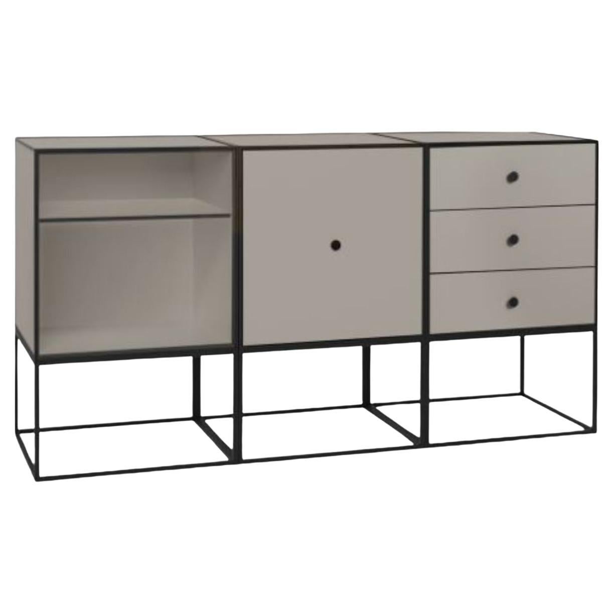 49 Sand Frame Sideboard Trio by Lassen For Sale