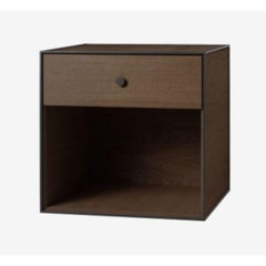 49 Smoked Oak Frame Box with 1 Drawer by Lassen