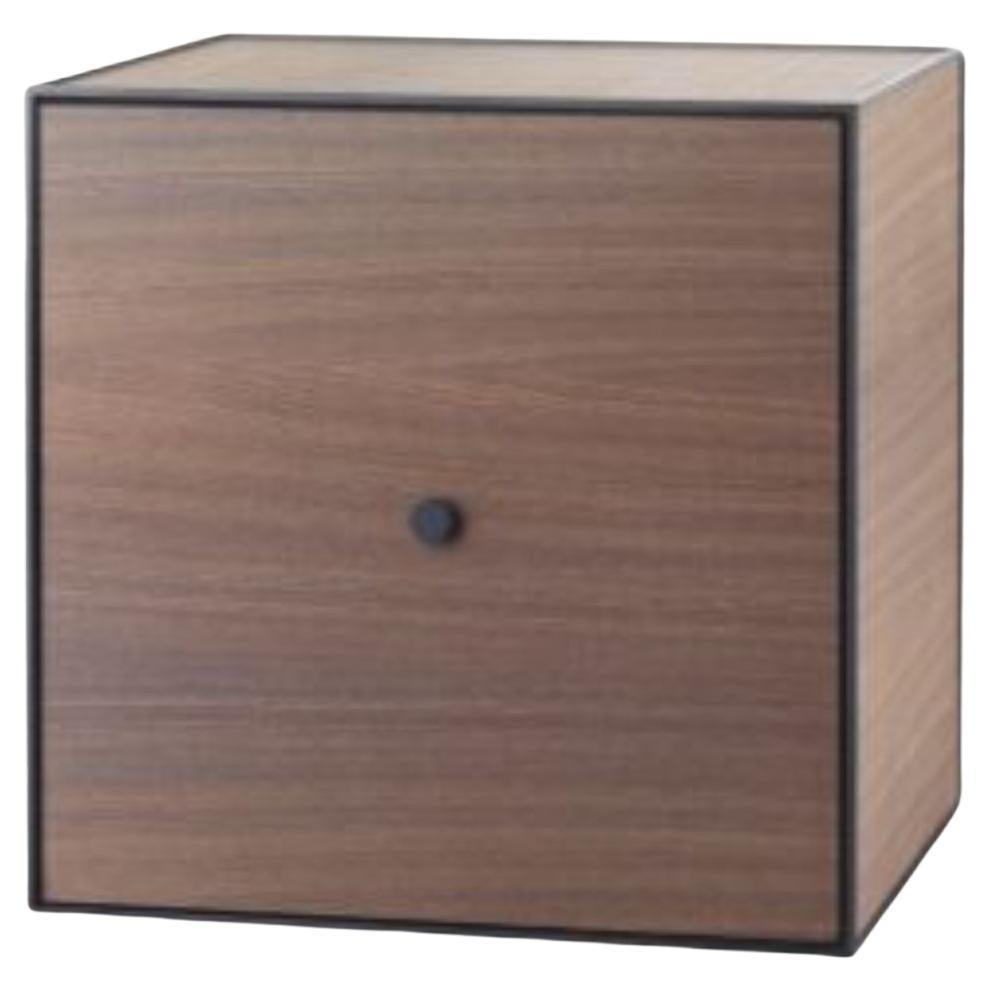 49 Smoked Oak Frame Box with Door / Shelf by Lassen For Sale