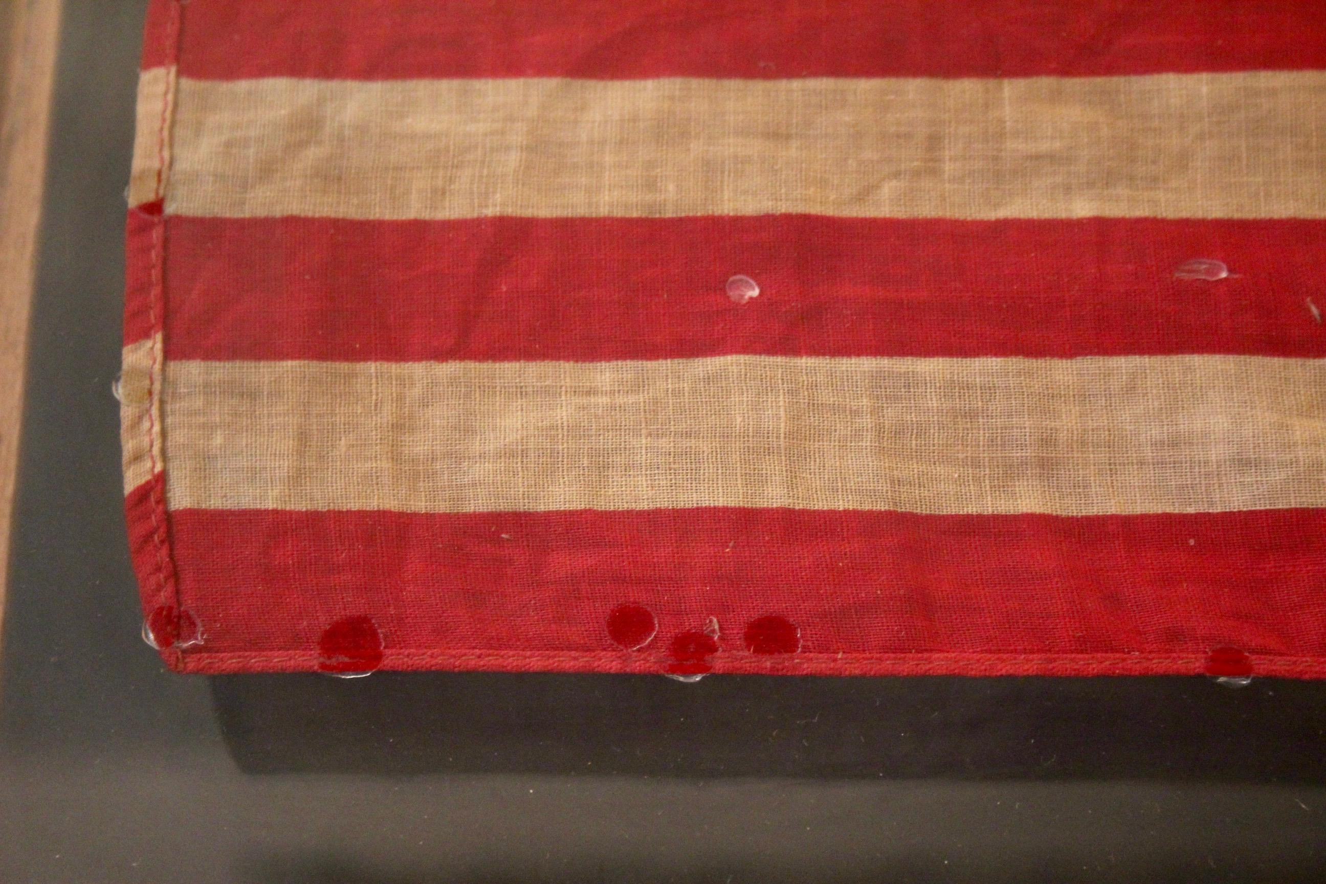 49-Star American Flag, Antique Printed on Silk, 20th Century 3